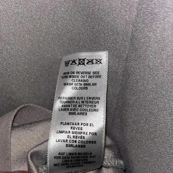 Asos Greige Shift Wrap Dress Elastic Waist Accent Size 16 - Picture 8 of 10